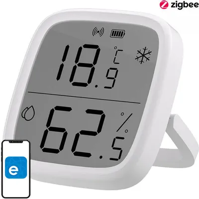 Image de Sonoff ZigBee Indoor Temperature & humidity sensor Freestanding Wireless (Capteur de température et d'humidité d'intérieur sans fil)
