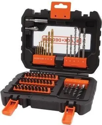 Obrázok produktu pre Súprava vŕtačiek a skrutkovačov BLACK+DECKER A7232-XJ, 50-dielna, vrtáky, bitové nástavce, zrážacie vrtáky