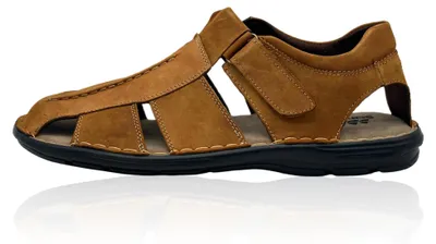 Produktbild von Herren Ledersandalen mit Klettverschluss und Komfortsohle