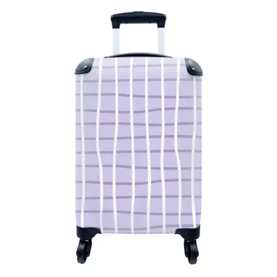 Obrázok produktu pre Kufrík Ručná batožina na kolieskach Malý cestovný kufor so 4 kolieskami Fialová - Fialová - Vzory - Veľkosť kabíny < 55x40x23 cm & 55x40x20 cm - Foto