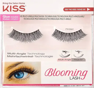 Kiss | Künstliche Wimpern, Wimpernband, Pfingstrose, lang, dick, 1 Paar