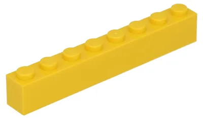 Produktbild von 5x LEGO Stein 1 x 8 (3008) - Gelb