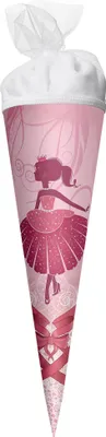 Produktbild von Roth Motiv-Schultüten Ballerina, 22cm, rund, Tüllverschluss