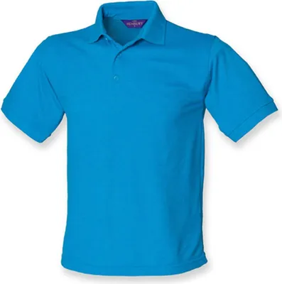 Produktbild von Henbury H400 | Herren  65/35 Classic Piqué Polo Shirt - Farbe: Sapphire Blue - Größe: S