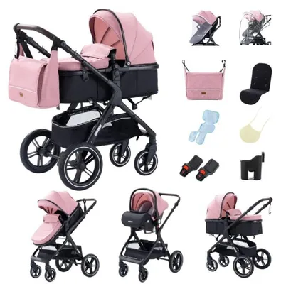 Productafbeelding van ALYIKOU 3-in-1 kinderwagen met autostoel en reiswieg