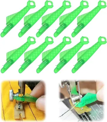 Produktbild von Nadeleinfädler, Einfädelhilfe für Nähnadeln Einfädler für Nähmaschinen, Nähmaschinen Zubehör Einfädelhilfe, Automatischer Einfädler Nadel Threading Tool für Handnähen (10, Rechteckig)