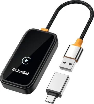 Zdjęcie produktu dla TechniSat TECHNICAST 100, USB, A2DP, AVRCP, HFP, HSP, Czarny, USB, 28 mm, 10 mm