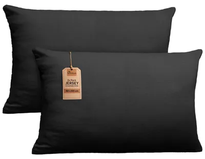 Immagine prodotto di set di 2 copricuscini 100% cotone 40x60 cm Nero