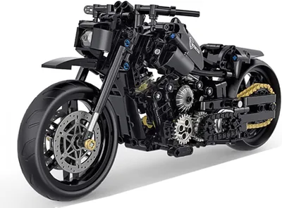 Produktbild von Motorrad Bausteine, 586 Teile Klemmbausteine Technik Supermotorrad, Motorrad Modell Kompatibel mit großen Marken