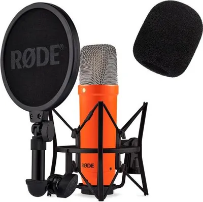 Zdjęcie produktu dla Mikrofon Rode NT1 Signature Orange z ekranem pop