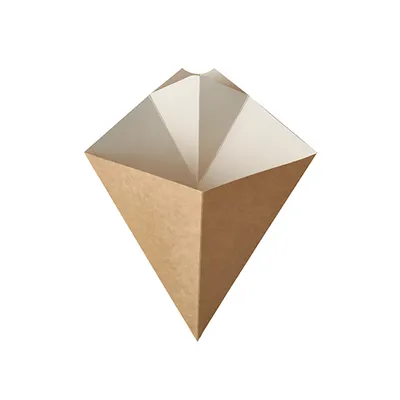 Produktbild von Papstar Pommes-Frites-Spitztüten pure mit Dip-Ecke 100g 19,5 x 16,5cm 50 Stück