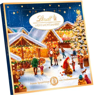 Zdjęcie produktu dla Kalendarz Świąteczny Lindt mieszanka kulek MiniBalls 115g