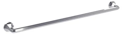 Imagen del producto de Manija para muebles de zamak. Distancia entre agujeros: 416 mm. Acabado cromado pulido