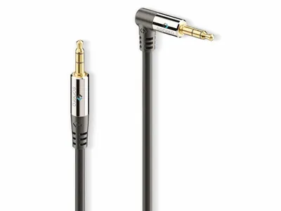 Image de Câble jack SONERO, 3,5 mm, stéréo, 1,5 m, 1 fiche à 90°, noir