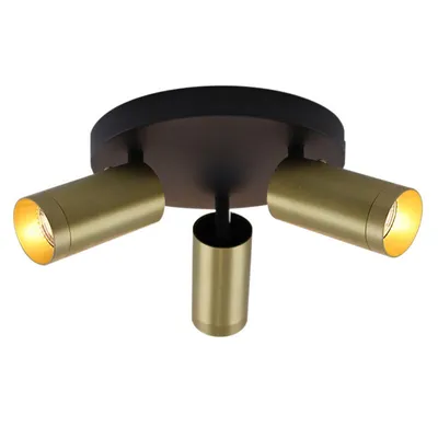Produktbild von Olucia - NADI - Deckenleuchte - Messing/Schwarz - 3 Lampen
