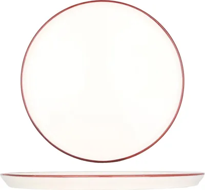 Zdjęcie produktu dla Talerz obiadowy Bonna - Linea Burgundy - Porcelana - 28 cm