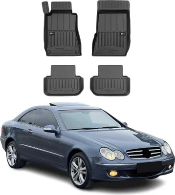 Obrázok produktu pre 2002-2010 Mercedes CLK C209 A209 Podlahové rohože TPE čierne 4 ks