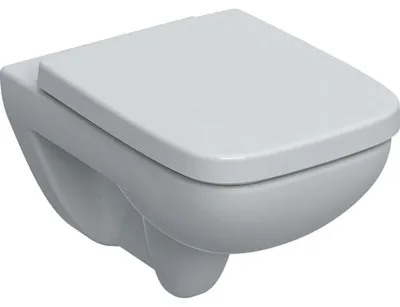 Imagen del producto de Conjunto de inodoro de pared Geberit Renova Plan, modelo de descarga profunda, con tapa de inodoro