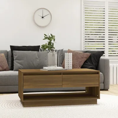 Obrázok produktu pre vidaXL Konferenčný stolík hnedý dubový vzhľad 102,5x55x44 cm Materiál na báze dreva - Konferenčný stolík - Konferenčné stolíky - Stolík do obývačky - Rozkladací stolík