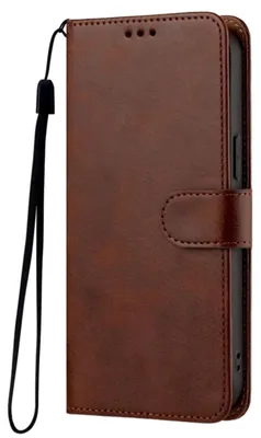 Immagine prodotto di Custodia per portafoglio Oppo Reno 16 / 16 Pro, con laccetto e supporto, color marrone