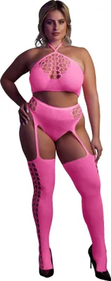 Produktbild von Ouch! - Zweiteiler mit Crop Top und Strumpf