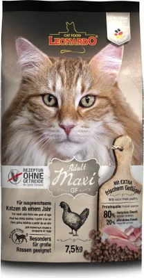 Image de Leonardo Cat Food 758525, Adult, volaille, 7,5 kg, sans céréales