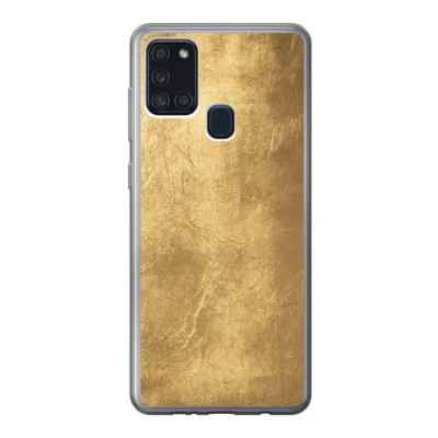 Produktbild von MuchoWow® Handyhülle Schutzhülle Hülle für Samsung Galaxy A21s Licht fällt auf eine goldene Wand Silikon Softcase Handy Hülle - Hartschale