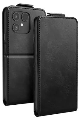 Image de Avizar, Etui porte-monnaie vertical pour Fairphone 6 Magnétique avec support, Noir