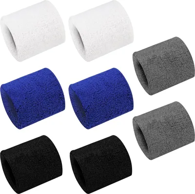 Produktbild von Tennis Saugfähige Schweißband Handgelenk Schweißbänder, Baumwolle Schweißbänder Absorbierende Handgelenk Bands für Fußball, Schweißbänder für Damen, Herren, Kinder