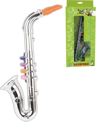 Produktbild von Boogie Bee Saxophon silber, Länge ca. 36 cm, Kinderinstrument, ab 3 Jahren