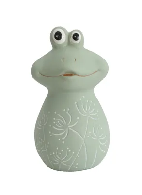 Produktbild von Deko Frosch Keramik Gecko Lurch Garten Teich Tier Figur Skulptur Froschkönig