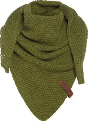 Produktbild von Knit Factory Coco Dreiecksschal Junior - Moosgrün - 140x60 cm