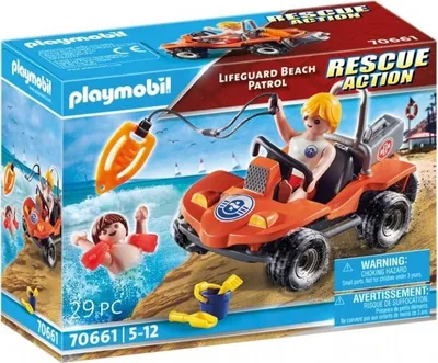 Produktbild von PLAYMOBIL Rescue Action Lifeguard Beach Patrol, Spielzeugfigurenset, 5 Jahr(e), 29 Stück(e)