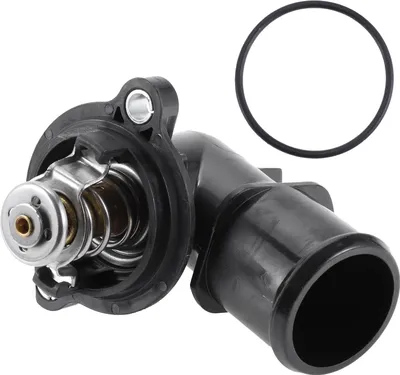 Produktbild von Auto Thermostat Motor Kühlmittel Thermostatgehäuse Montage Nr. 68253514AA für Jeep Grand Cherokee 14-19 für Ram 1500 2014-2018 2020 2021 Schwarz Kunststoff