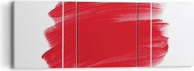 Produktbild von Bild auf Leinwand - Leinwandbild - 3 Teile - Rot Farben Stück - 90x30cm - Wand Bild - Wanddeko - Wandbilder - Leinwanddruck - Bilder - Wanddekoration - Leinwand bilder - Wandbild - CA90x30-5067