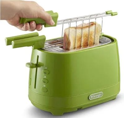 Immagine prodotto di De'Longhi Tostapane CTLAP2203.GR 2 Fette Verde 550W con Controllo Elettronico