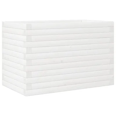 Obrázok produktu pre vidaXL Kvetináč biely 70x40x46 cm z masívneho borovicového dreva