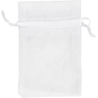 Produktbild von Organza-Beutel, Größe 7x10 cm, Weiß, 10 Stk/ 1 Pck [HOB-4743901]