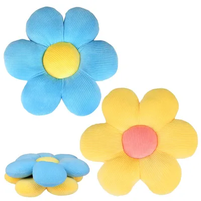 Image de Lot de 2 coussins en forme de fleurs pour le sol, 40 cm