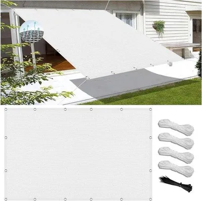 Obrázok produktu pre Tienidlo do záhrady – nepremokavé tienidlo – 260 x 850 cm – biele