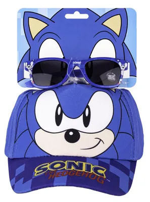 Produktbild von 2 tlg. Set: Kappe mit Sonnenbrille in Blau Sonic The Hedgehog Blau 53 cm