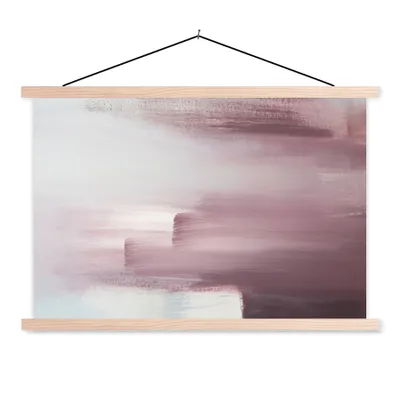 Produktbild von MuchoWow® Textilposter Malerei - Ölgemälde - Abstrakt 120x80 cm mit holzfarbenen Rahmen - Aufhängeset