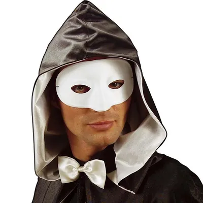 Produktbild von Augenmaske Phantom Maskenball-Accessoire weiss - Einheitsgröße