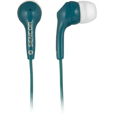Obrázok produktu pre SENCOR SEP 120 BLUE Slúchadlá do uší, priemer reproduktorov 10 mm, frekvenčný rozsah 20 - 20 000 Hz, citlivosť 95 dB, 1,2 m kábel, 3,5 mm konektor