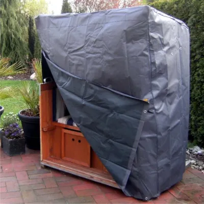 Produktbild von Strandkorb Abdeckung 130x100x170cm Schutzhaube grau Schutzhülle Polyester 420D
