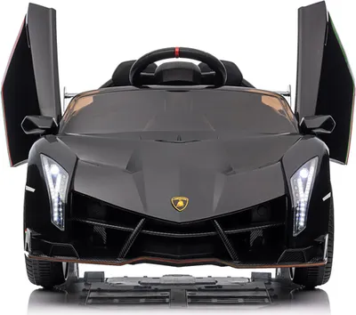 Produktbild von FCH Lamborghini 12V Kinder Elektroauto mit 2,4 Ghz Fernbedienung Sicherheitsgurt, Kinderauto, Kinderfahrzeug mit Licht Musik  Hupe Schwarz
