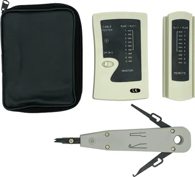 Produktbild von ProfiPatch Netzwerktester Kabeltester + Auflegewerkzeug LSA-Anlegewerkzeug Set