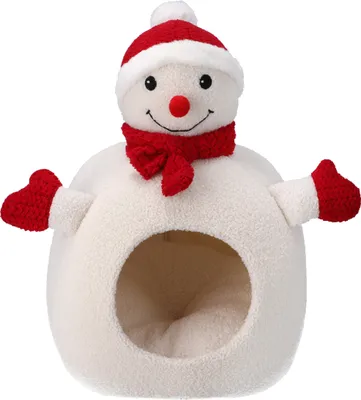 Immagine prodotto di JUMI Letto per gatti casa cane Natale pupazzo di neve morbido 40x40