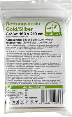 Produktbild von Rettungsdecke gold | silber 160 x 210 cm
