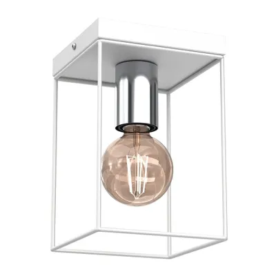 Zdjęcie produktu dla Lampa wisząca Homen biały mat-chromowana 1xE27x15W metal wym:22x14x14cm IP20 Luminex